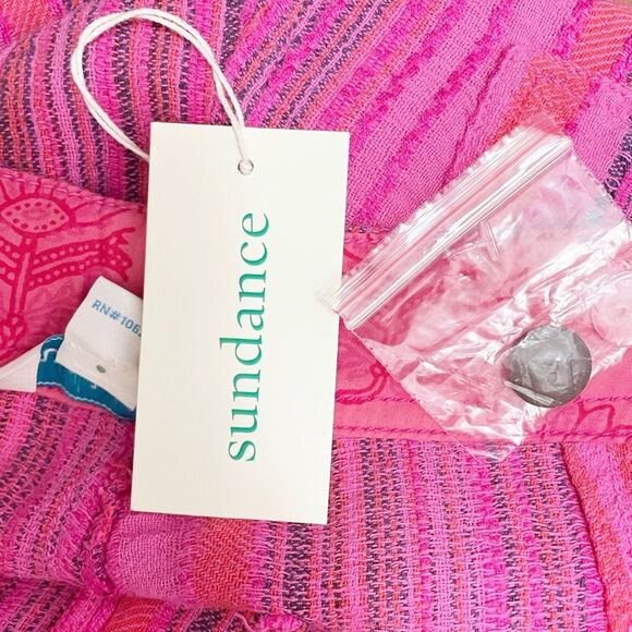 NWT Sundance Hana Stripe Pink Wide Leg Pants Size PM Medium Petite Boho Beachy - Picture 12 of 15